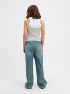 JJXX JXFAME STR LACE TOP JRS | GREY