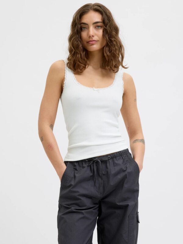 JJXX JXFAME STR LACE TOP JRS | WHITE