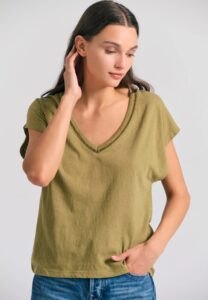 FUNKY BUDDHA ΓΥΝΑΙΚΕΊΑ ΜΠΛΟΎΖΑ ΚΟΝΤΌ ΜΑΝΊΚΙ BASIC | OLIVE