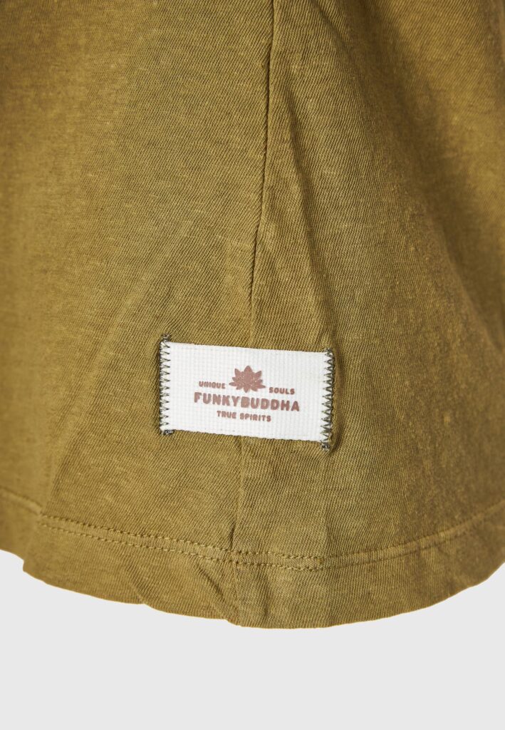 FUNKY BUDDHA ΓΥΝΑΙΚΕΊΑ ΜΠΛΟΎΖΑ ΚΟΝΤΌ ΜΑΝΊΚΙ BASIC | OLIVE