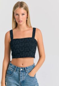 FUNKY BUDDHA ΓΥΝΑΙΚΕΊΟ CROPPED ΤΟΠ | BLACK