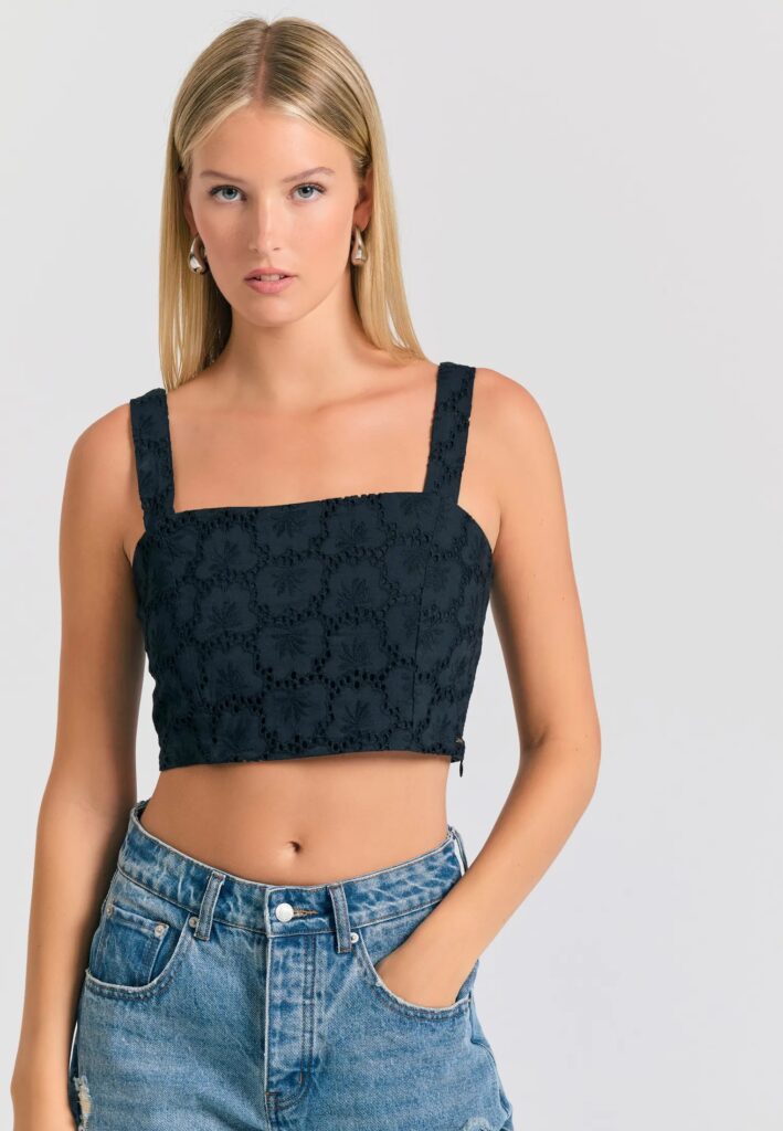 FUNKY BUDDHA ΓΥΝΑΙΚΕΊΟ CROPPED ΤΟΠ | BLACK