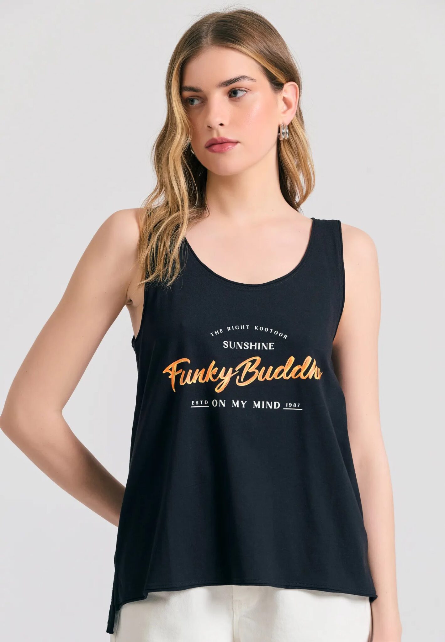 FUNKY BUDDHA ΓΥΝΑΙΚΕΊΑ ΜΠΛΟΎΖΑ ΑΜΆΝΙΚΗ | OFF WHITE