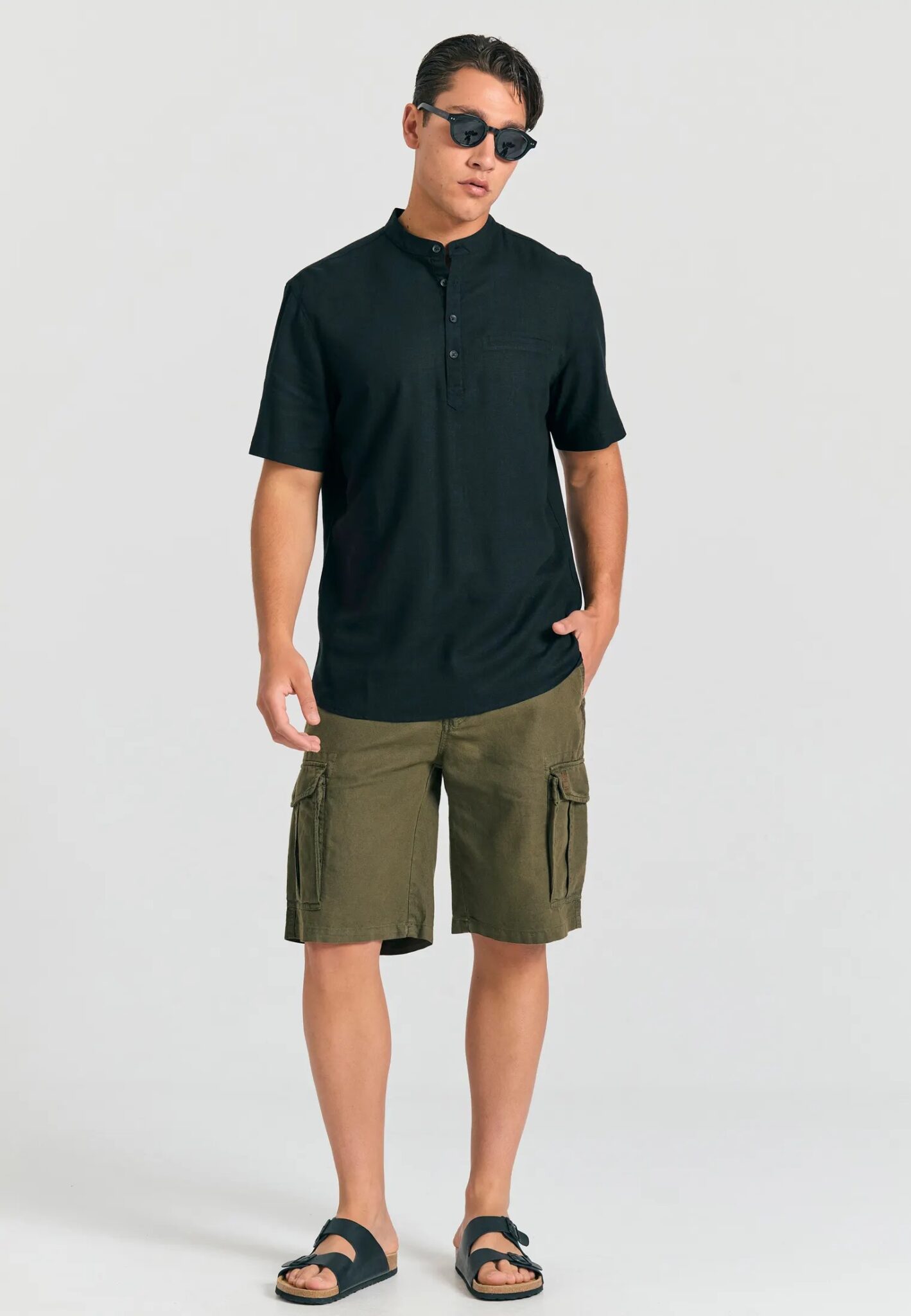 SUPERDRY STUD MERCHANT SS TEXTURED SHIRT ΑΝΔΡΙΚΟ | OFF WHITE