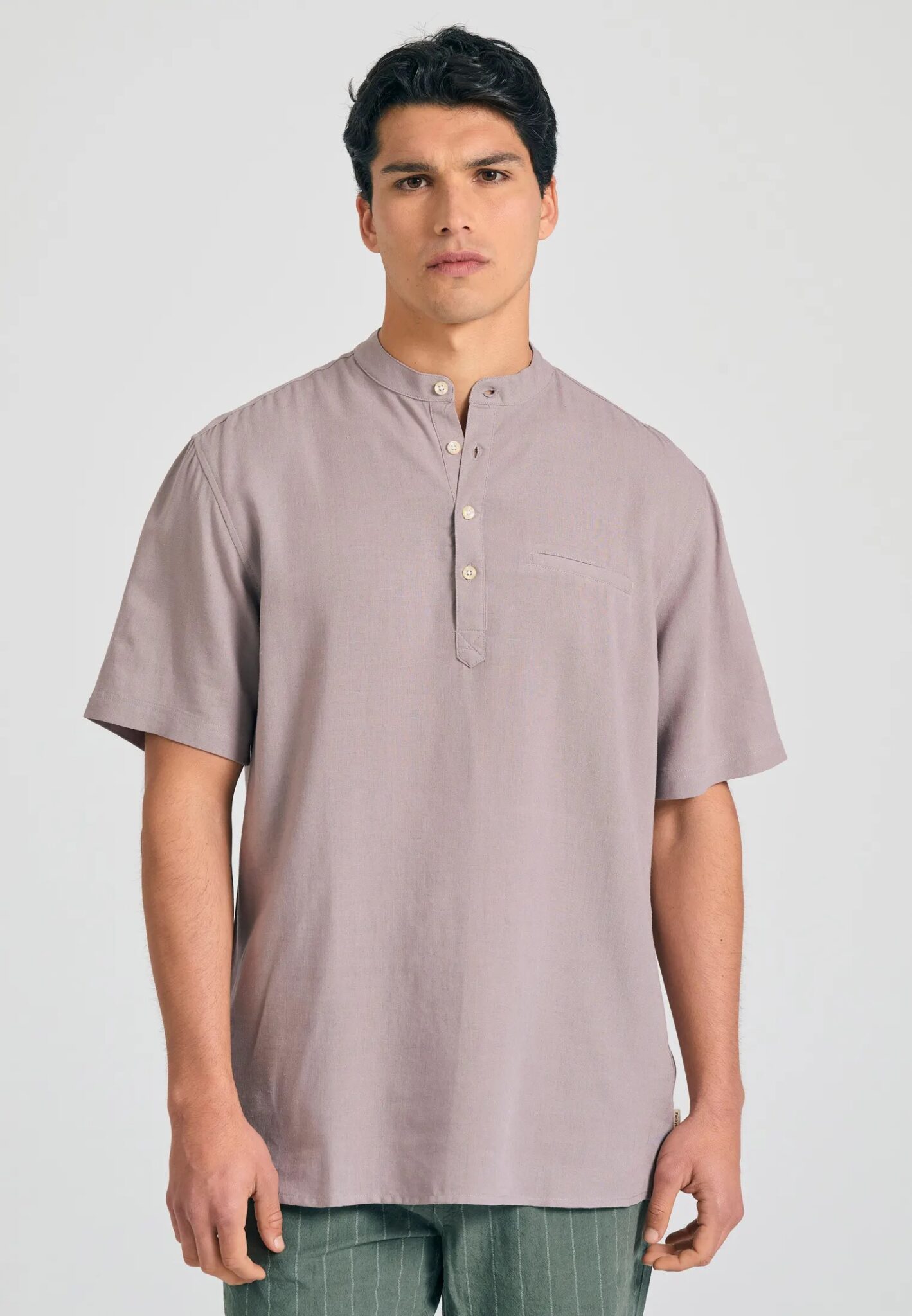 SUPERDRY STUD MERCHANT SS TEXTURED SHIRT ΑΝΔΡΙΚΟ | OFF WHITE