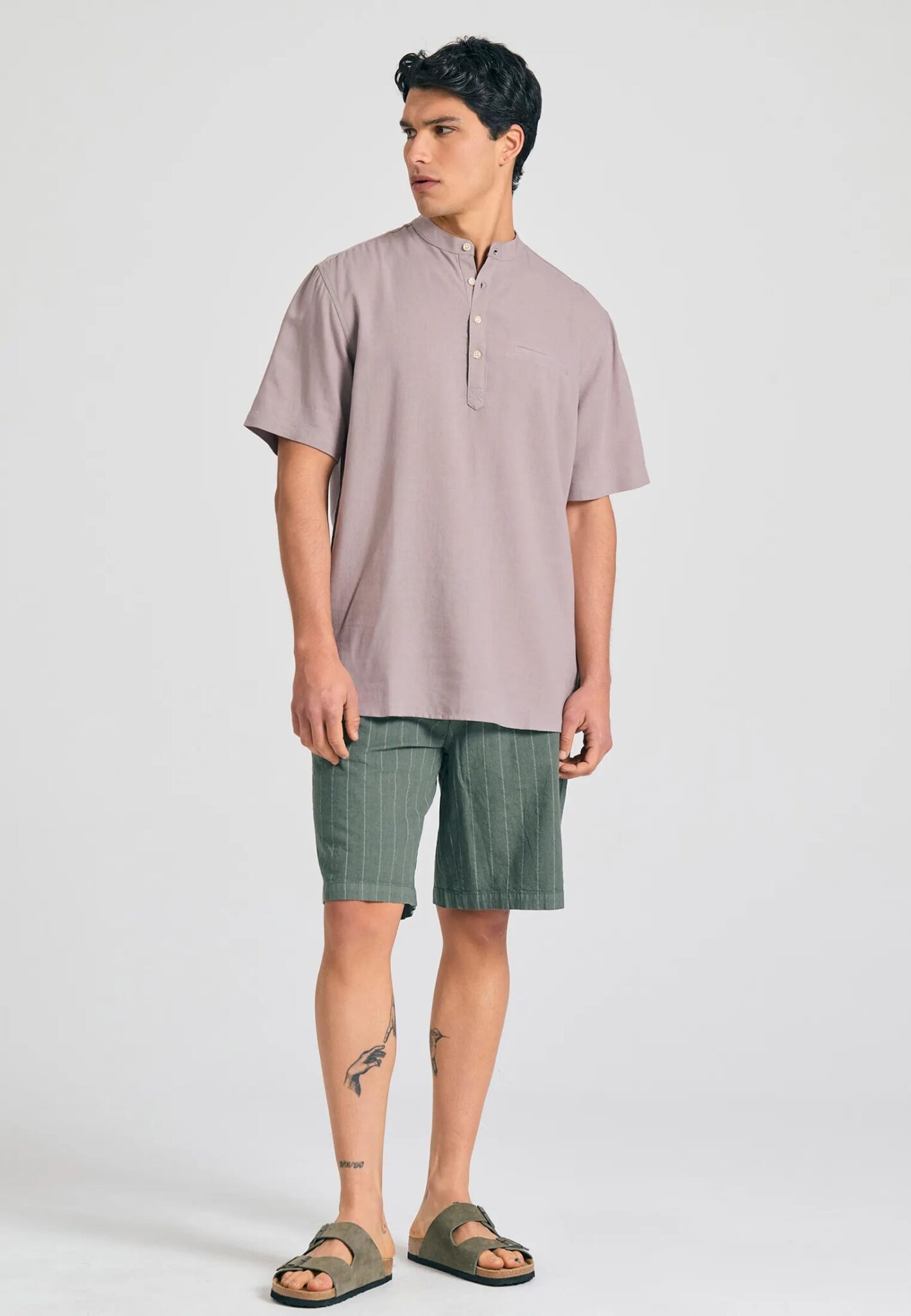 SUPERDRY STUD MERCHANT SS TEXTURED SHIRT ΑΝΔΡΙΚΟ | OFF WHITE