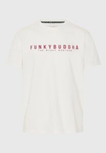 FUNKY BUDDHA ΑΝΔΡΙΚΉ ΜΠΛΟΎΖΑ ΚΟΝΤΌ ΜΑΝΊΚΙ ΜΕ ΤΎΠΩΜΑ | OFF WHITE