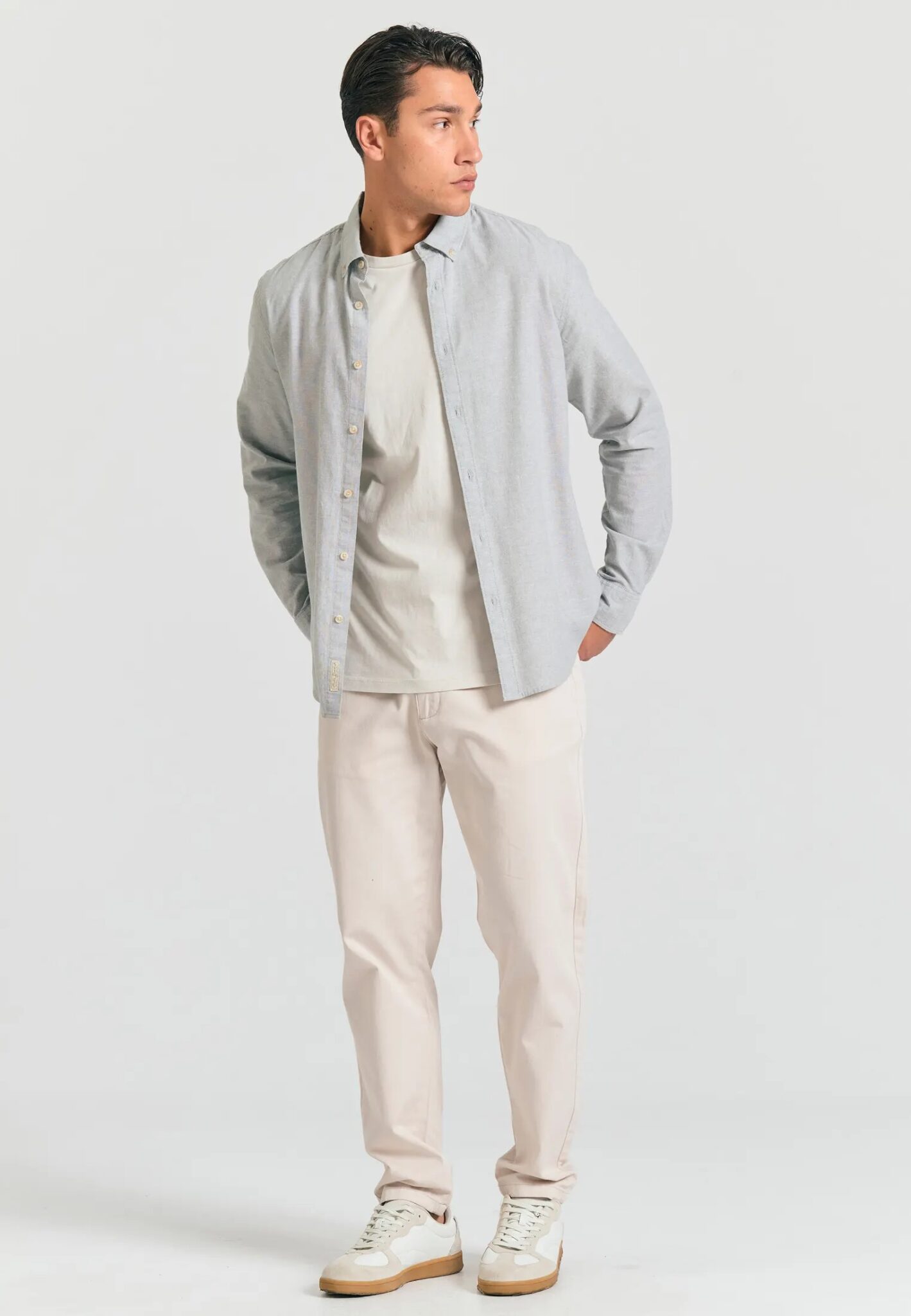 FUNKY BUDDHA ΑΝΔΡΙΚΌ ΠΑΝΤΕΛΌΝΙ CHINO | LIGHT GREY
