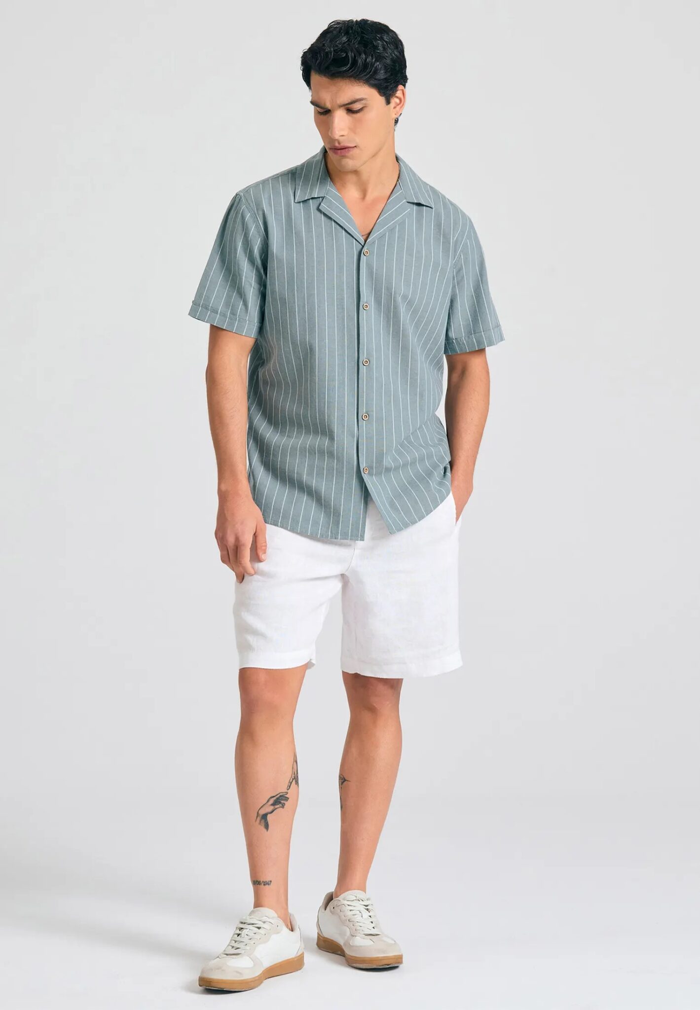SUPERDRY STUD MERCHANT SS TEXTURED SHIRT ΑΝΔΡΙΚΟ | OFF WHITE