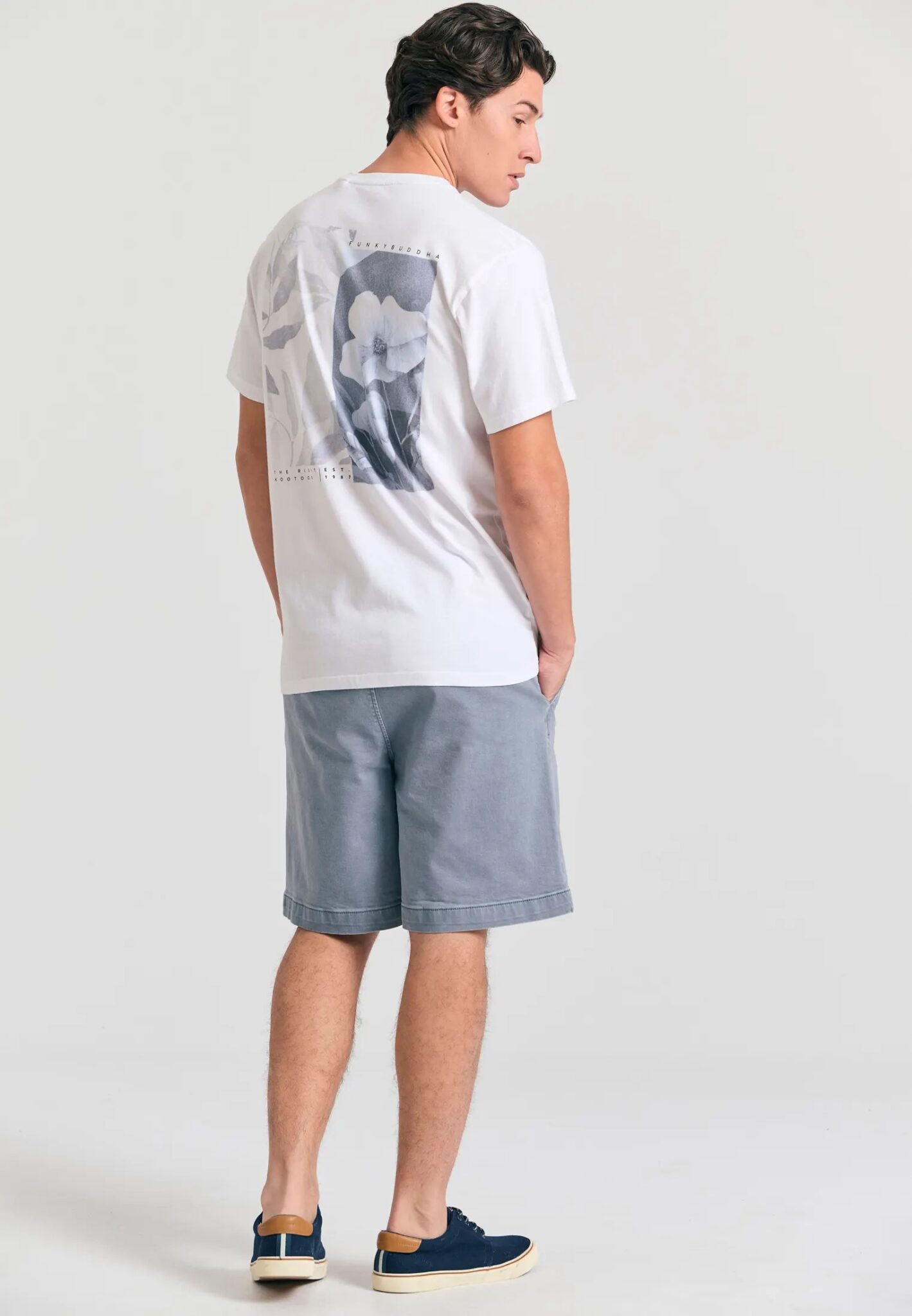 GUESS JEANS GUESS GJ SS CN REG PALM TR MID ORGANIC HEAVY | AQUA