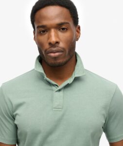 SUPERDRY D1 STUD ESSENTIAL JERSEY POLO ΜΠΛΟΥΖΑ ΑΝΔΡΙΚΟ | MINT GREEN