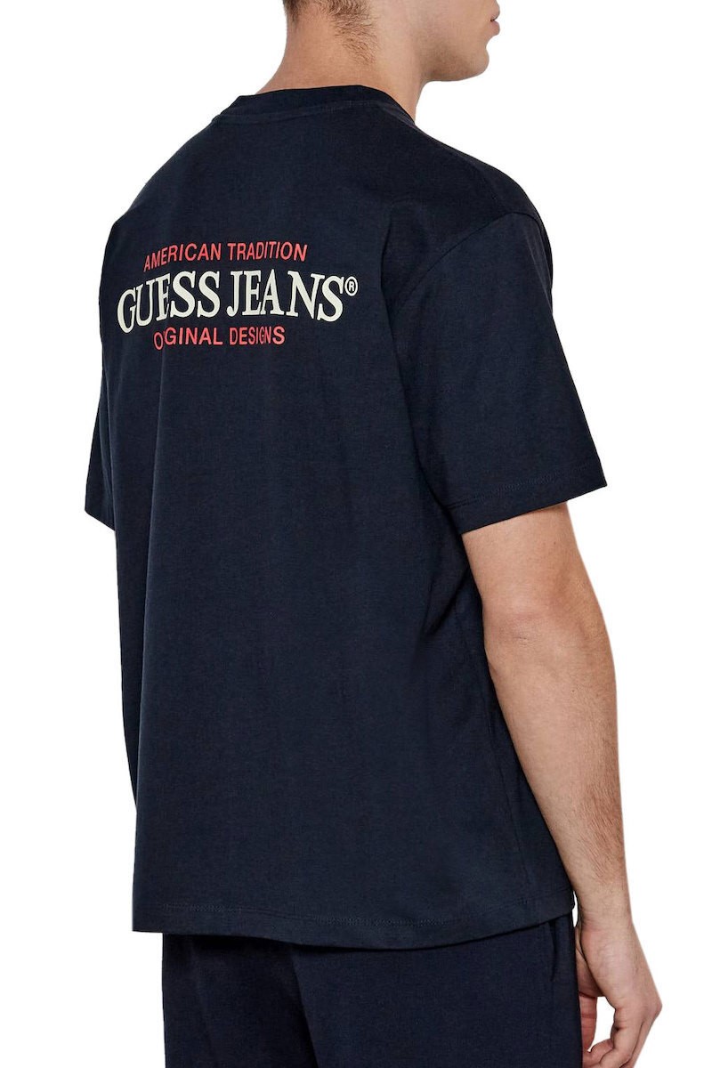 GUESS JEANS GUESS GJ SS CN REG PALM TR MID ORGANIC HEAVY | AQUA