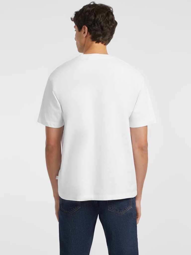 GUESS JEANS GJ SS CN OS LOGO EMB TEE ΜΠΛΟΥΖΑ ΑΝΔΡΙΚΟ | WHITE