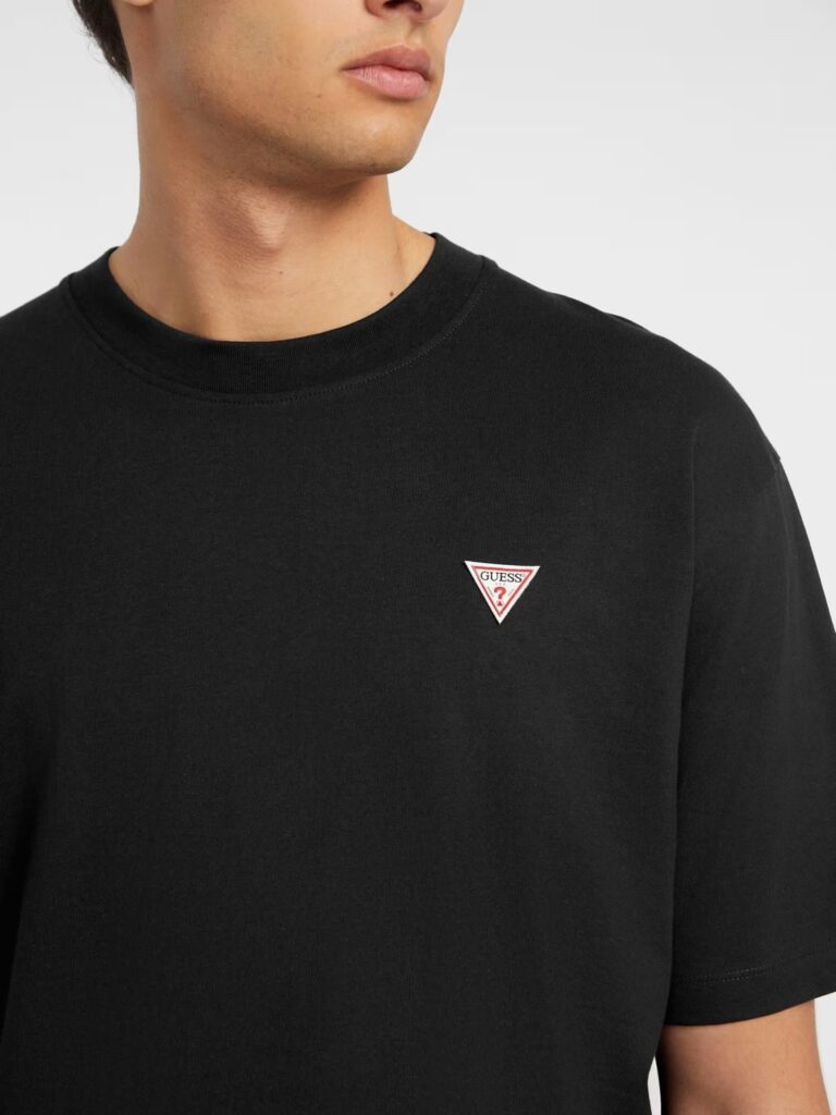 GUESS JEANS GJ SS CN OS MINI TRIANGLE TEE ΜΠΛΟΥΖΑ ΑΝΔΡΙΚΟ | BLACK
