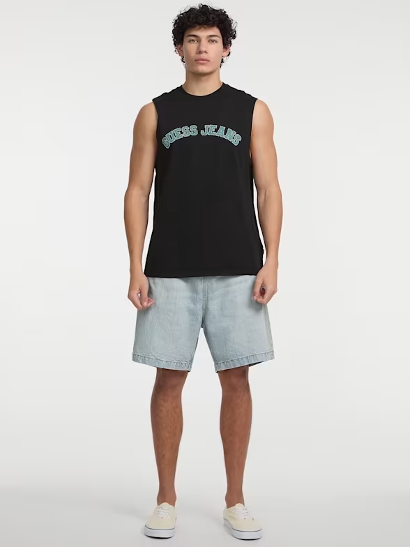 GUESS JEANS GJ SS CN BOXY EMBRO LOGO TEE ΜΠΛΟΥΖΑ ΓΥΝΑΙΚΕΙΟ | BLACK