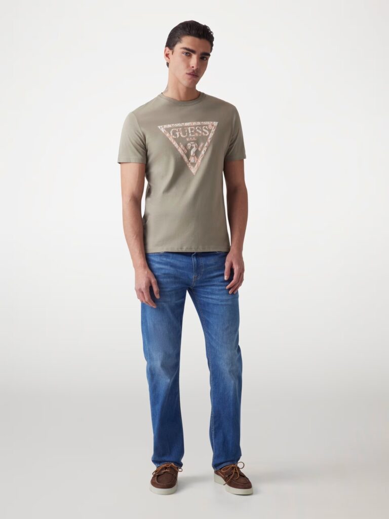 GUESS SS CN TRIANGLE TEE ΜΠΛΟΥΖΑ ΑΝΔΡΙΚΟ | KHAKI