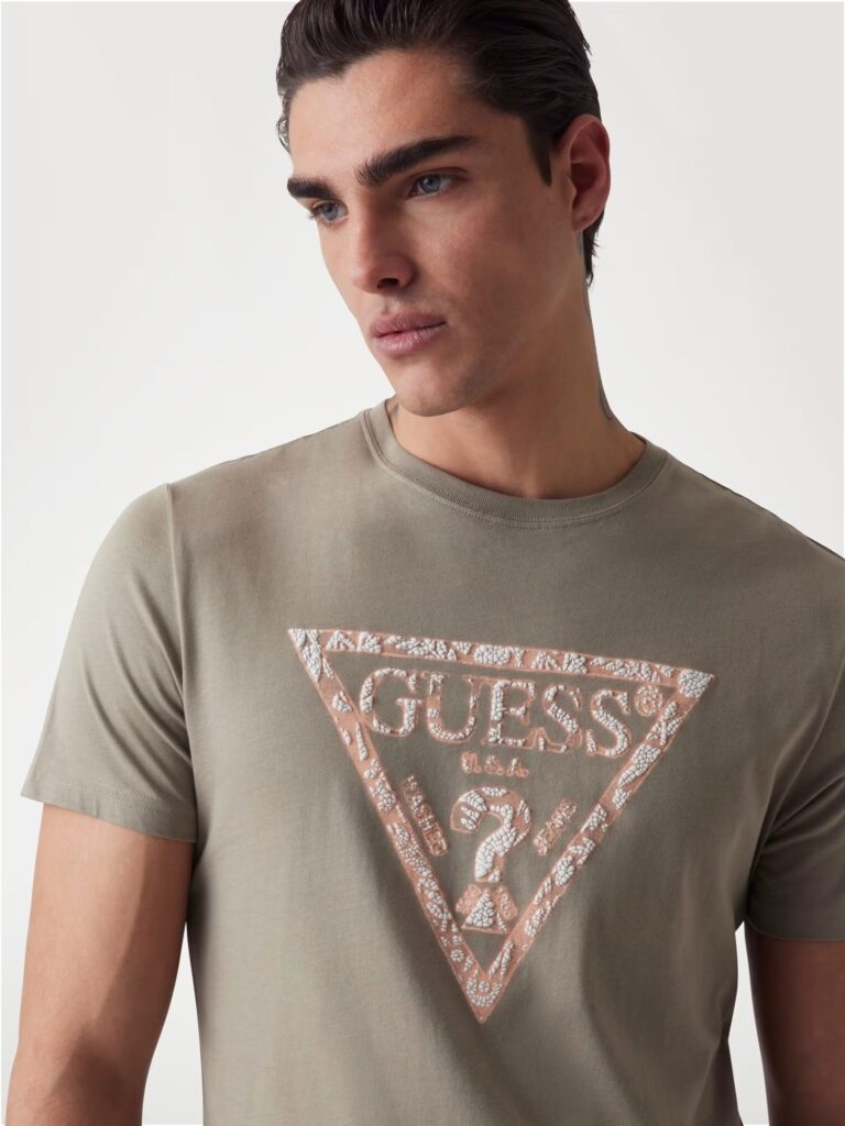 GUESS SS CN TRIANGLE TEE ΜΠΛΟΥΖΑ ΑΝΔΡΙΚΟ | KHAKI