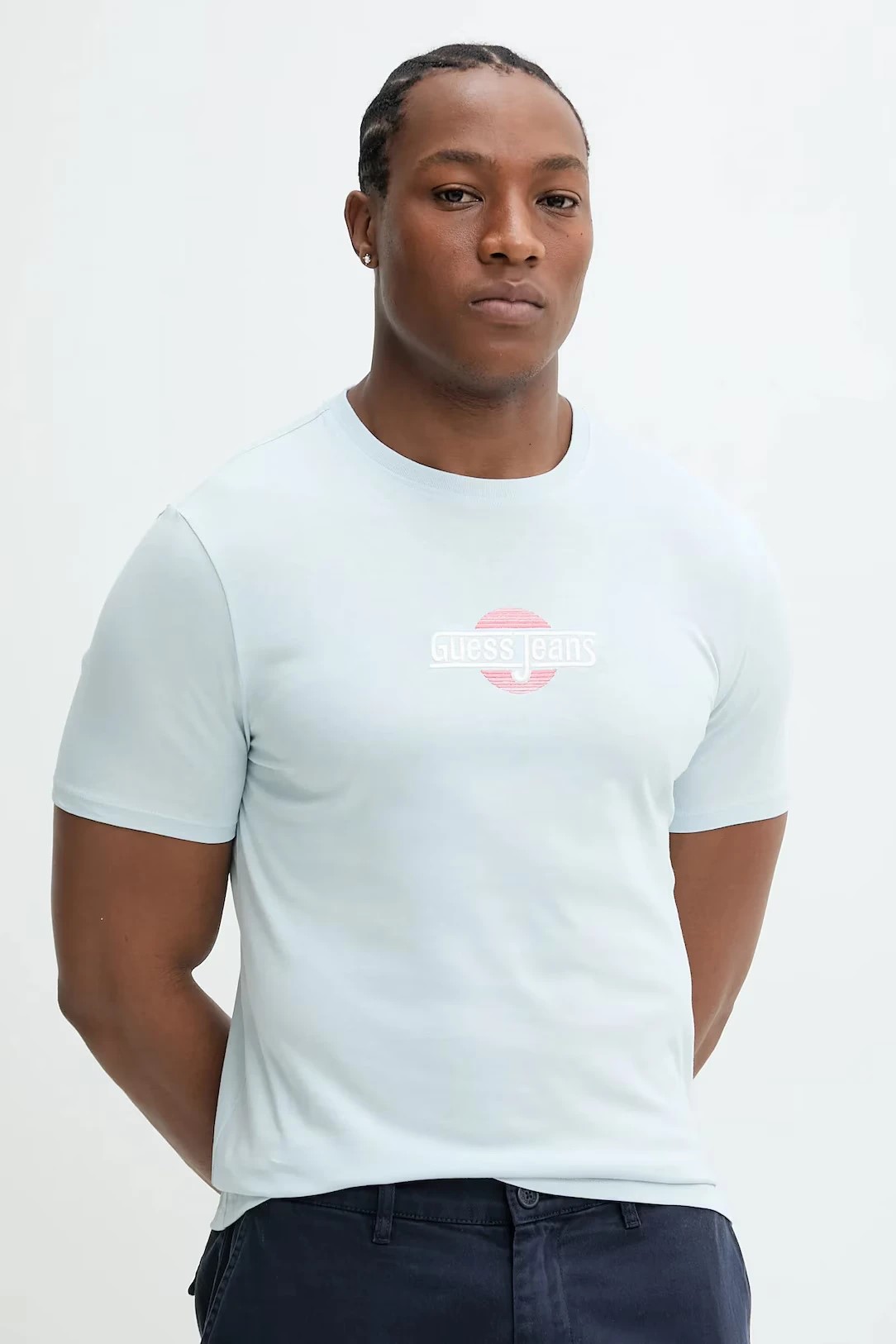 GUESS JEANS GJ SS CN BOXY EMBRO LOGO TEE ΜΠΛΟΥΖΑ ΓΥΝΑΙΚΕΙΟ | BLACK