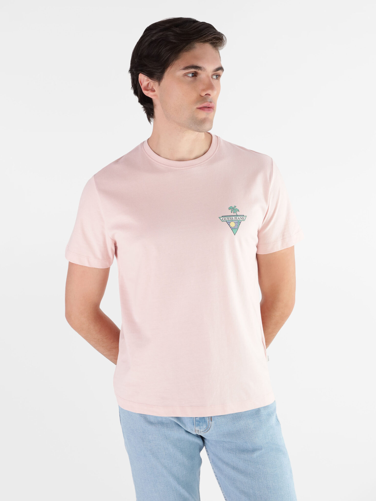 GUESS JEANS GJ SS CN BOXY EMBRO LOGO TEE ΜΠΛΟΥΖΑ ΓΥΝΑΙΚΕΙΟ | BLACK