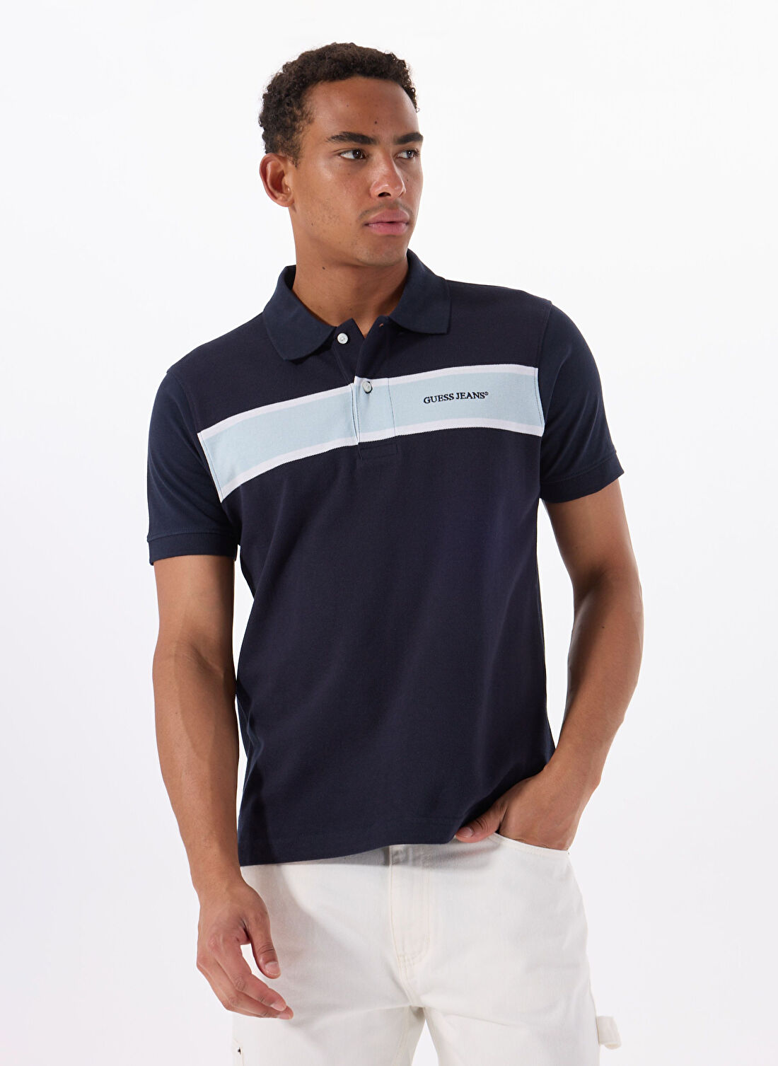 GUESS JEANS GJ SS CN BOXY EMBRO LOGO TEE ΜΠΛΟΥΖΑ ΓΥΝΑΙΚΕΙΟ | BLACK