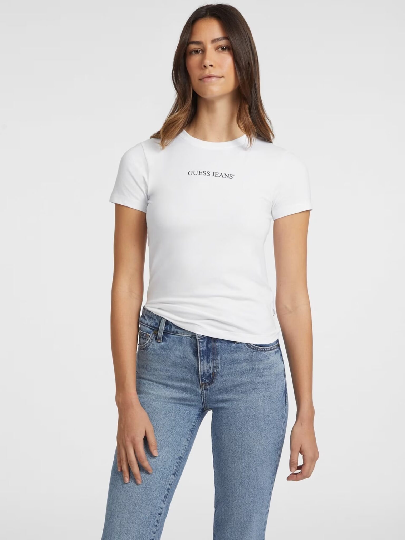 GUESS JEANS GJ SS CN BOXY EMBRO LOGO TEE ΜΠΛΟΥΖΑ ΓΥΝΑΙΚΕΙΟ | BLACK