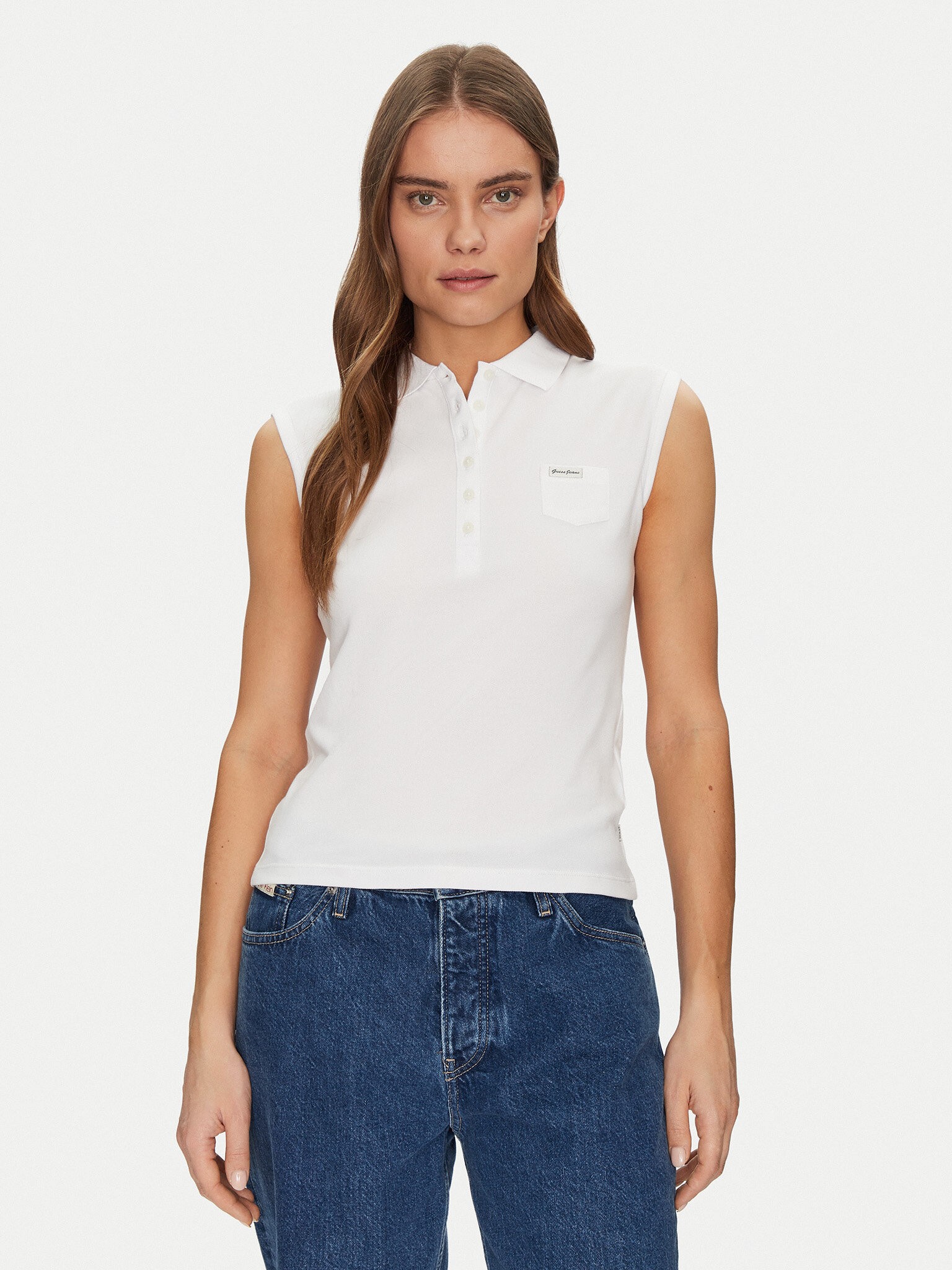 GUESS JEANS GJ SS CN BOXY EMBRO LOGO TEE ΜΠΛΟΥΖΑ ΓΥΝΑΙΚΕΙΟ | BLACK
