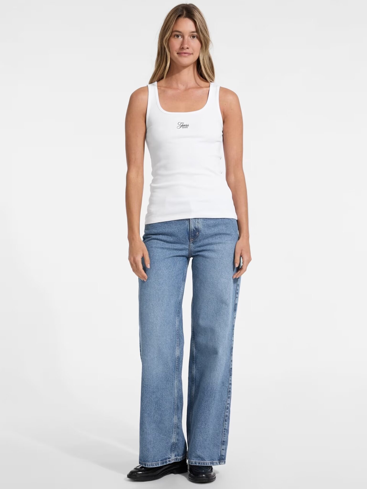 GUESS JEANS GJ SS CN BOXY EMBRO LOGO TEE ΜΠΛΟΥΖΑ ΓΥΝΑΙΚΕΙΟ | BLACK