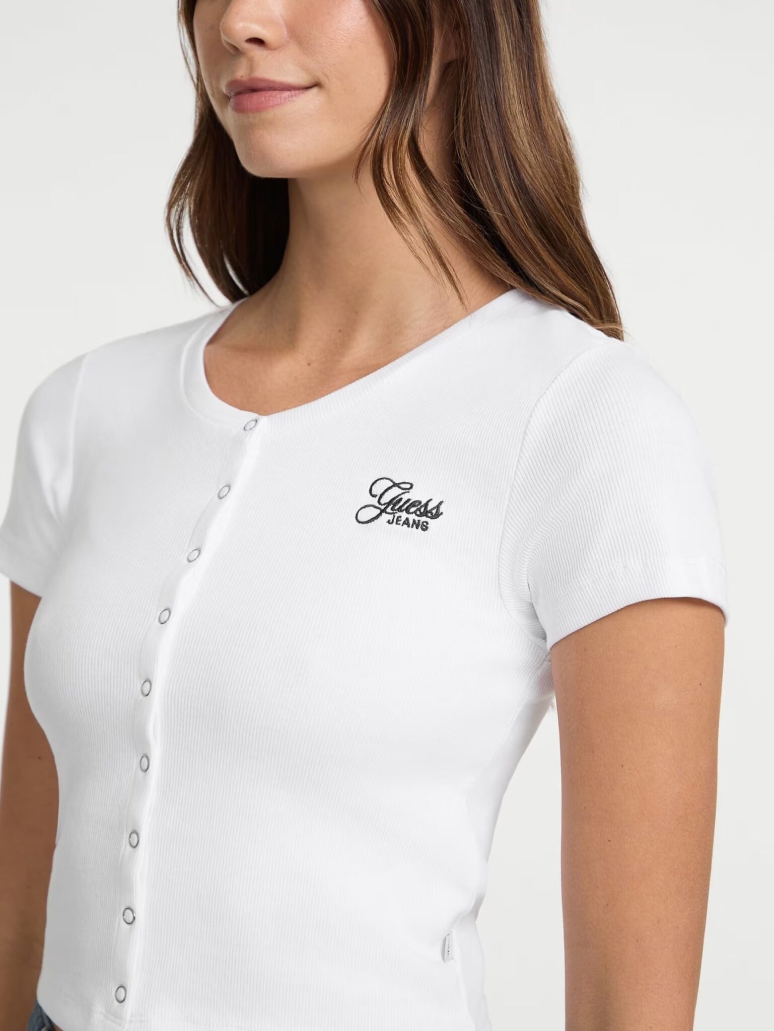 GUESS JEANS GJ SS CN BOXY EMBRO LOGO TEE ΜΠΛΟΥΖΑ ΓΥΝΑΙΚΕΙΟ | BLACK