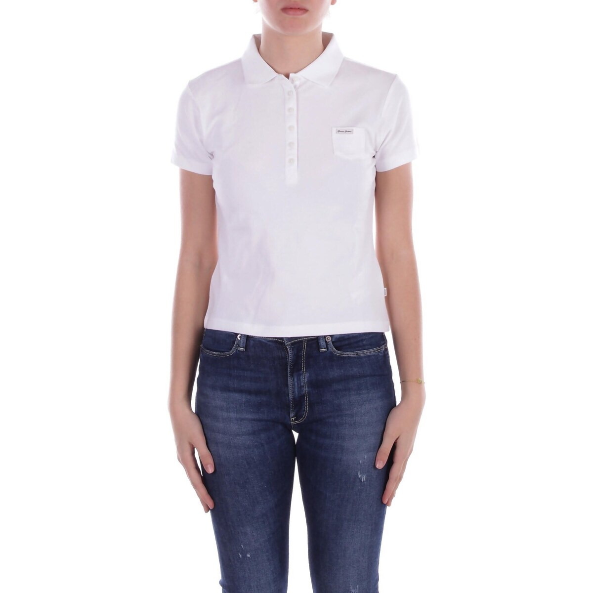GUESS JEANS GJ SS CN BOXY EMBRO LOGO TEE ΜΠΛΟΥΖΑ ΓΥΝΑΙΚΕΙΟ | BLACK
