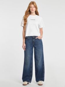 GUESS JEANS GJ SS CN BOXY EMBRO LOGO TEE ΜΠΛΟΥΖΑ ΓΥΝΑΙΚΕΙΟ | WHITE