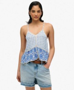 SUPERDRY D2 OVIN VINTAGE LADDER TRIM CAMI ΜΠΛΟΥΖΑ ΓΥΝΑΙΚΕΙΟ | BLUE
