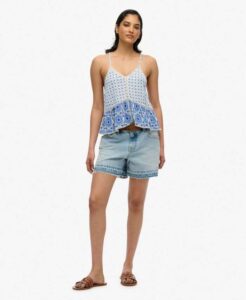 SUPERDRY D2 OVIN VINTAGE LADDER TRIM CAMI ΜΠΛΟΥΖΑ ΓΥΝΑΙΚΕΙΟ | BLUE
