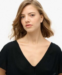 SUPERDRY D2 OVIN SS PRINTED PLAYSUIT ΦΟΡΕΜΑ ΓΥΝΑΙΚΕΙΟ | BLACK