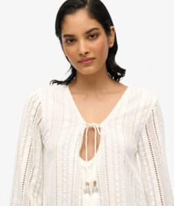 SUPERDRY D2 OVIN IBIZA LACE MINI DRESS ΦΟΡΕΜΑ ΓΥΝΑΙΚΕΙΟ | OFF WHITE