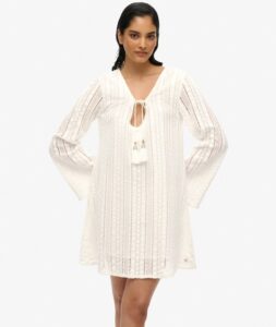 SUPERDRY D2 OVIN IBIZA LACE MINI DRESS ΦΟΡΕΜΑ ΓΥΝΑΙΚΕΙΟ | OFF WHITE