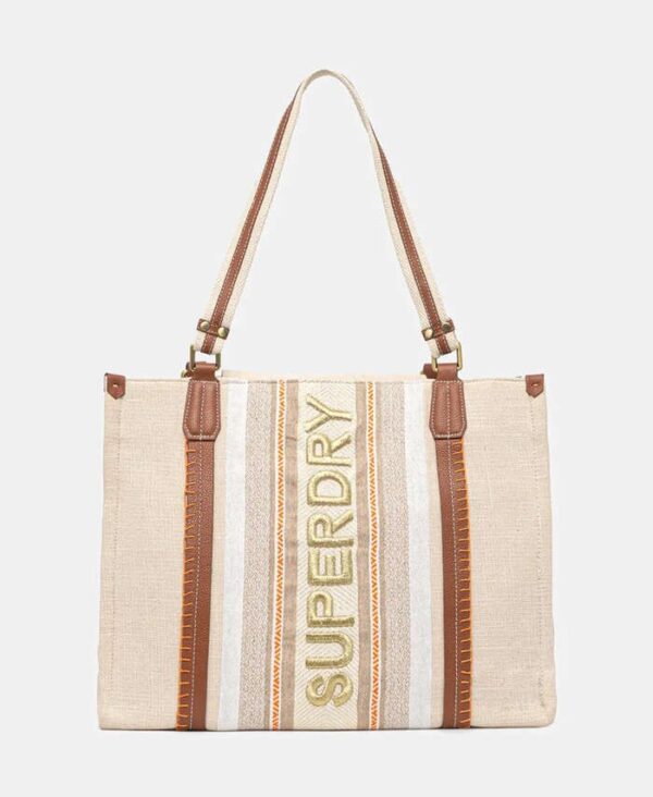 SUPERDRY D2 SDNA LEATHER LUXE TOTE ΤΣΑΝΤΑ ΓΥΝΑΙΚΕΙΟ | LIGHT BROWN
