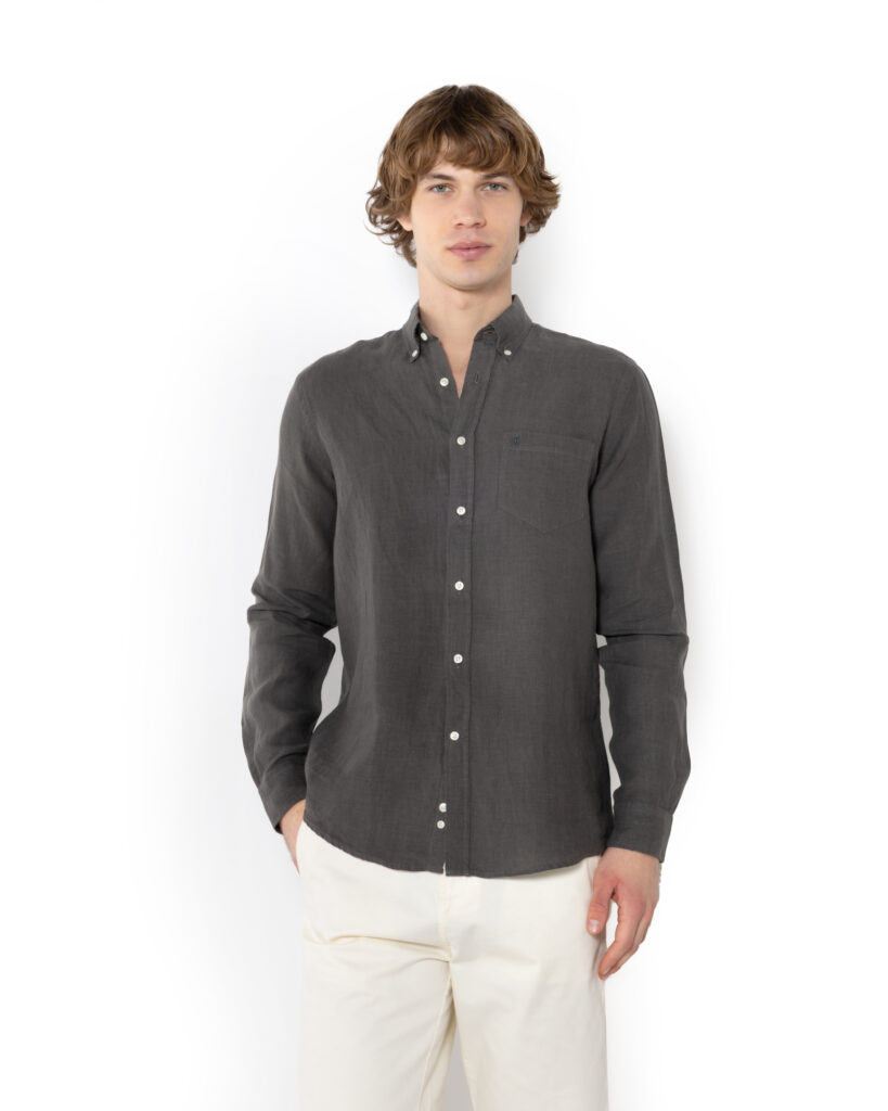 THE BOSTONIANS ΠΟΥΚΑΜΙΣΟ ΛΙΝΟ REGULAR FIT 3AAP2412-70 | DARK GREY