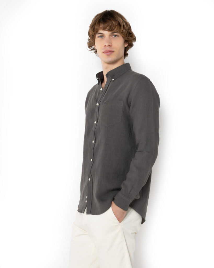 THE BOSTONIANS ΠΟΥΚΑΜΙΣΟ ΛΙΝΟ REGULAR FIT 3AAP2412-70 | DARK GREY