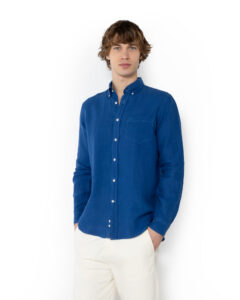 THE BOSTONIANS ΠΟΥΚΑΜΙΣΟ ΛΙΝΟ REGULAR FIT 3AAP2412-70 | ROYAL BLUE
