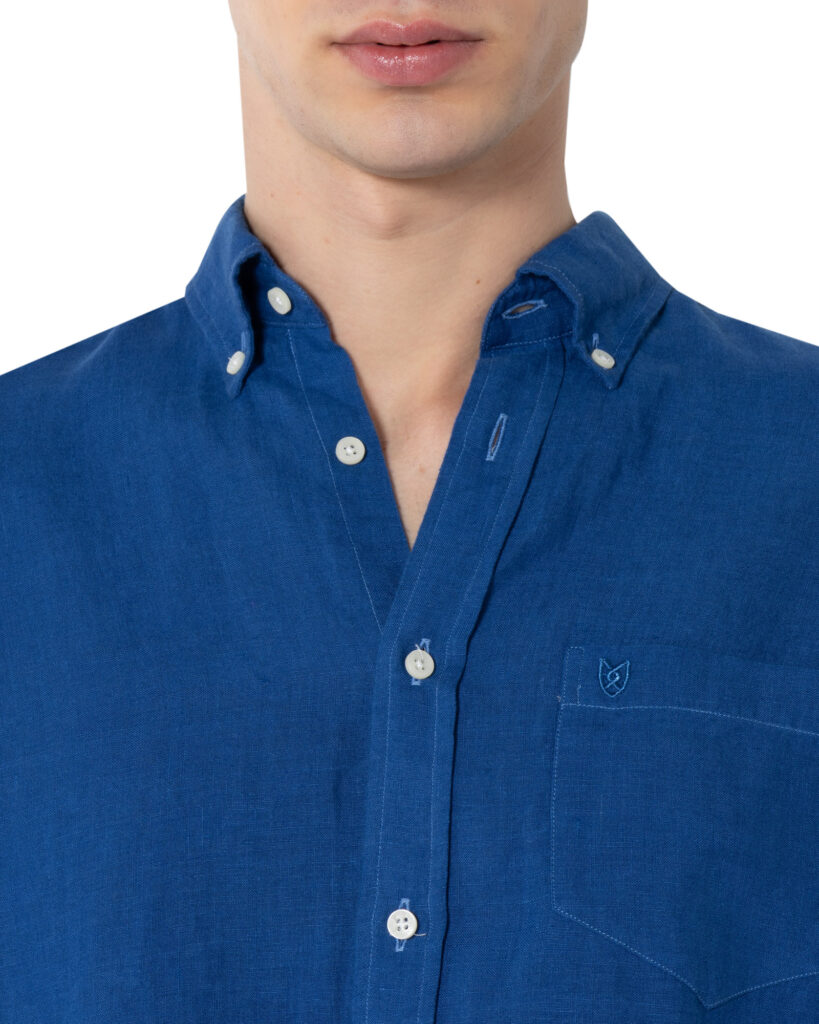 THE BOSTONIANS ΠΟΥΚΑΜΙΣΟ ΛΙΝΟ REGULAR FIT 3AAP2412-70 | ROYAL BLUE