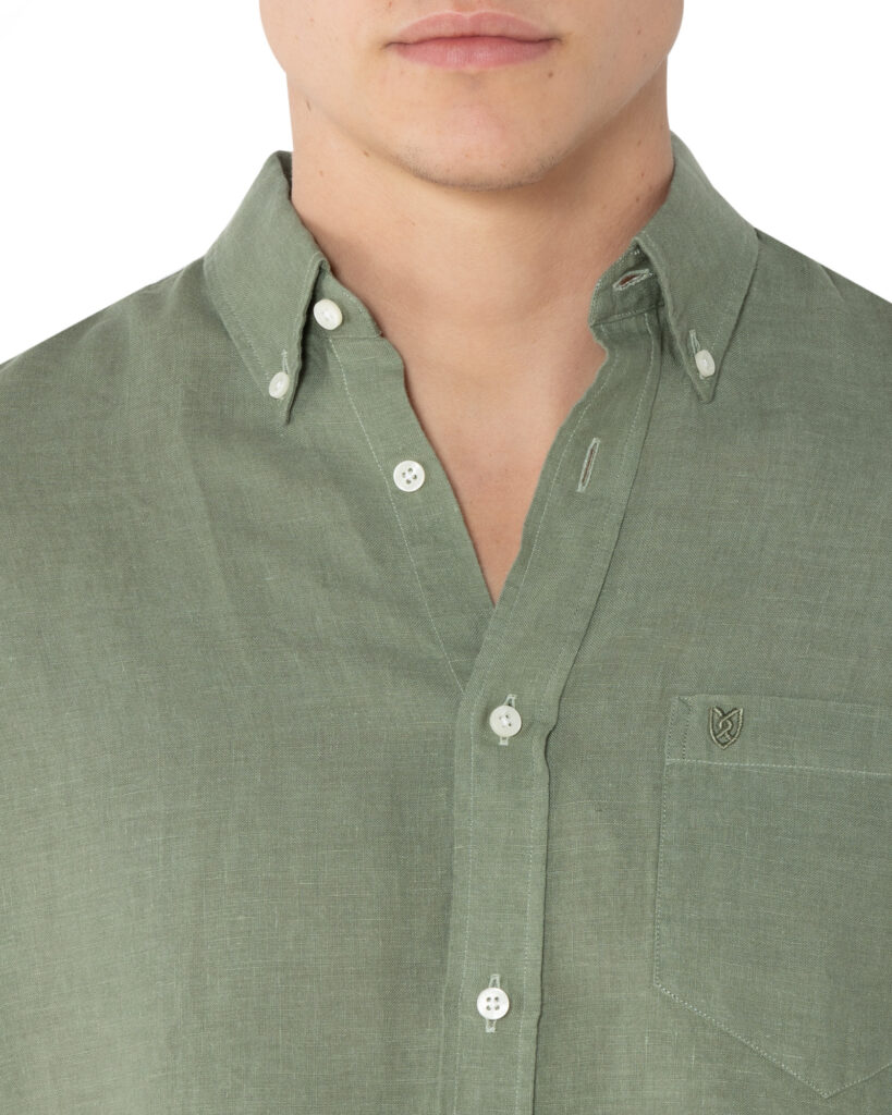 THE BOSTONIANS ΠΟΥΚΑΜΙΣΟ ΛΙΝΟ REGULAR FIT 3AAP2412-70 | DARK OLIVE