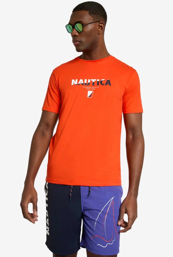 NAUTICA ΜΠΛΟΥΖΑ T-SHIRT ΚΜ 3NCN1R02896-70 | RED