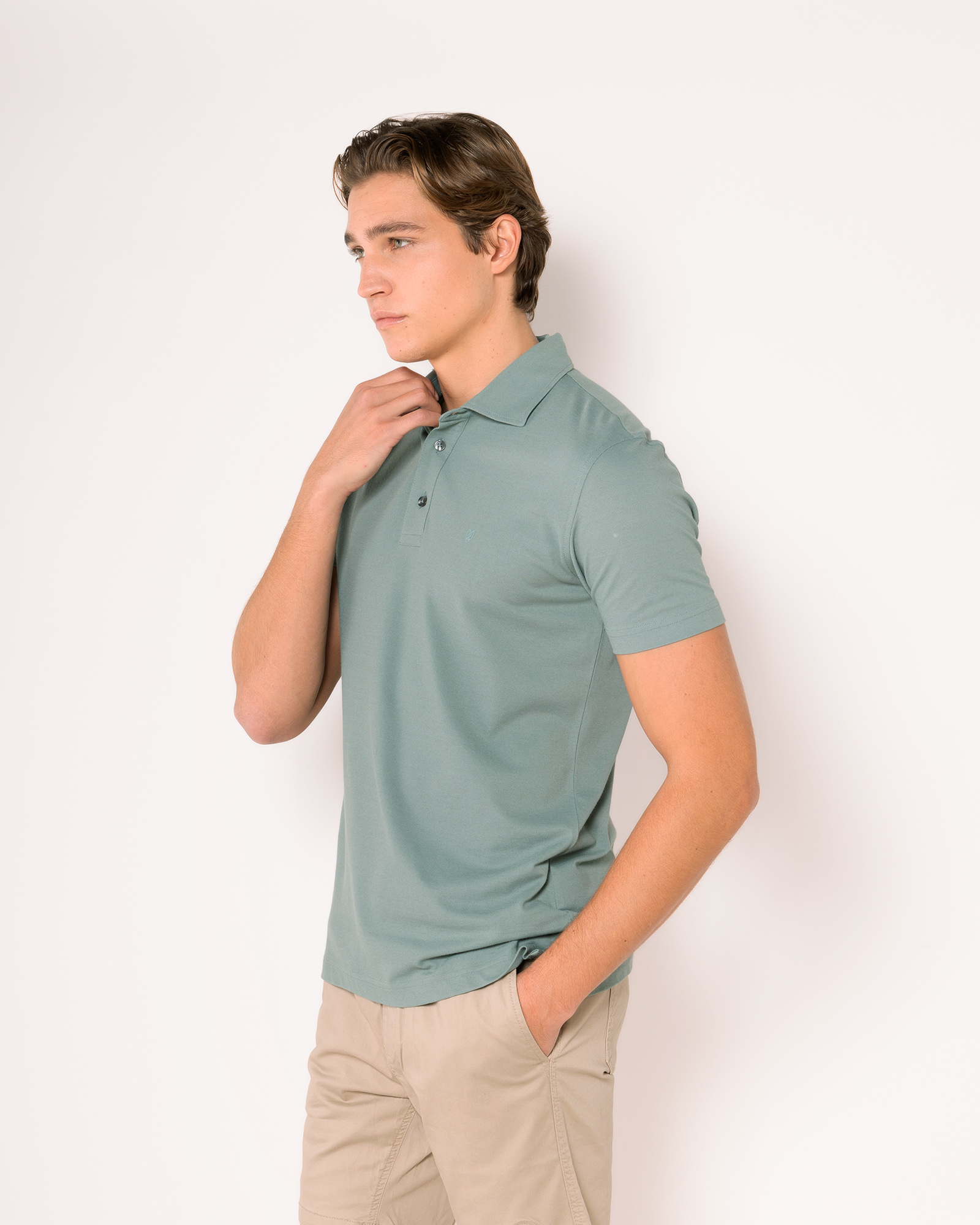 THE BOSTONIANS ΜΠΛΟΥΖΑ T-SHIRT PIQUE TECH  3TS1297-70 | KHAKI