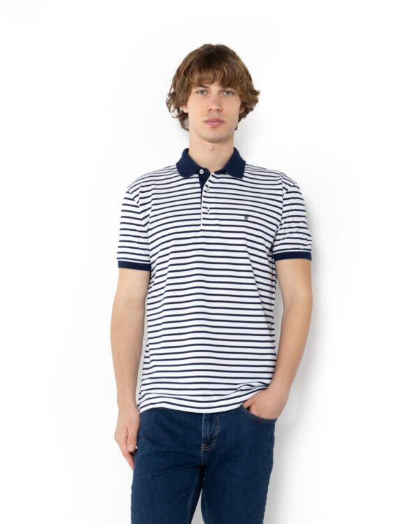THE BOSTONIANS ΜΠΛΟΥΖΑ ACORN POLO PIQUE | DARK BLUE