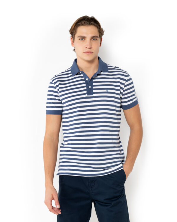 THE BOSTONIANS ΜΠΛΟΥΖΑ ACORN POLO PIQUE 3PS4462-70 | INDIGO