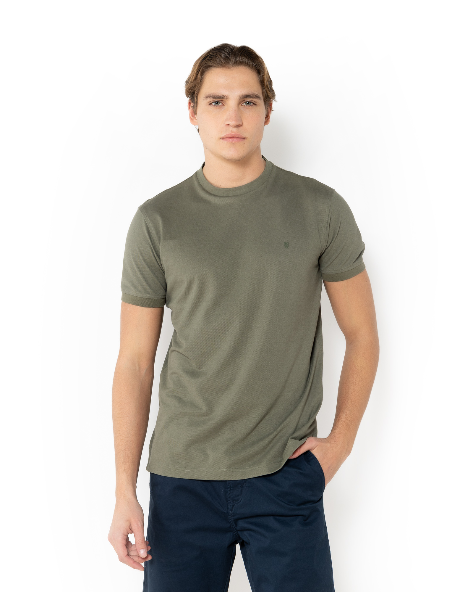 THE BOSTONIANS ΜΠΛΟΥΖΑ T-SHIRT PIQUE TECH  3TS1297-70 | KHAKI