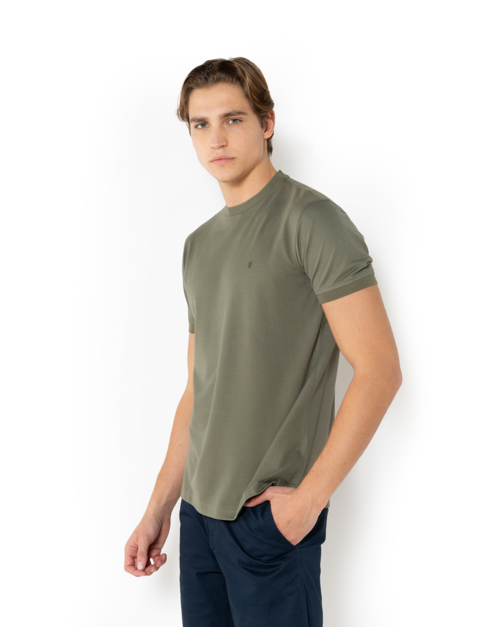THE BOSTONIANS ΜΠΛΟΥΖΑ T-SHIRT PIQUE TECH  3TS1297-70 | KHAKI