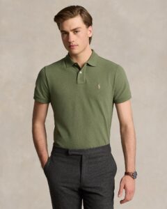 POLO RALPH LAUREN SSKCCMSLM1-SHORT SLEEVE-KNIT 710680784 | KHAKI