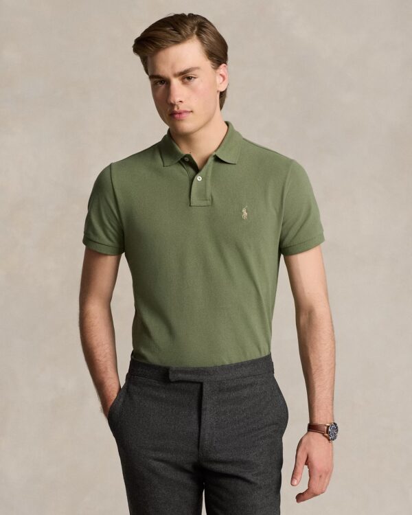 POLO RALPH LAUREN SSKCCMSLM1-SHORT SLEEVE-KNIT 710680784 | KHAKI