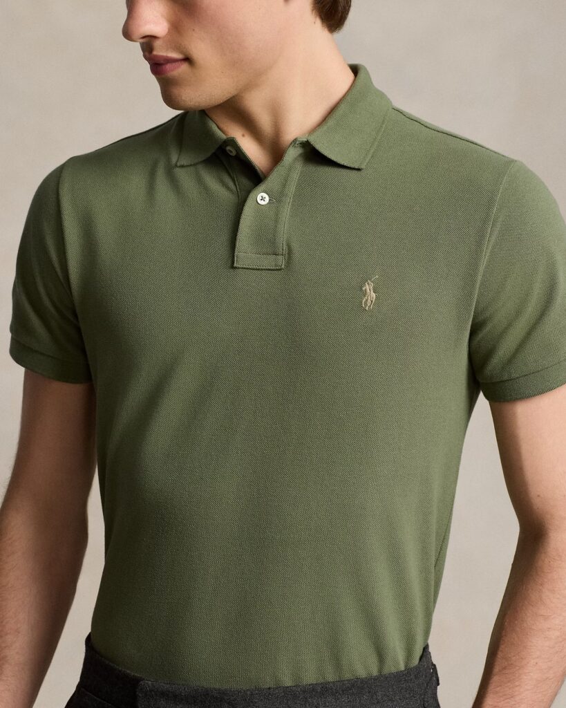 POLO RALPH LAUREN SSKCCMSLM1-SHORT SLEEVE-KNIT 710680784 | KHAKI